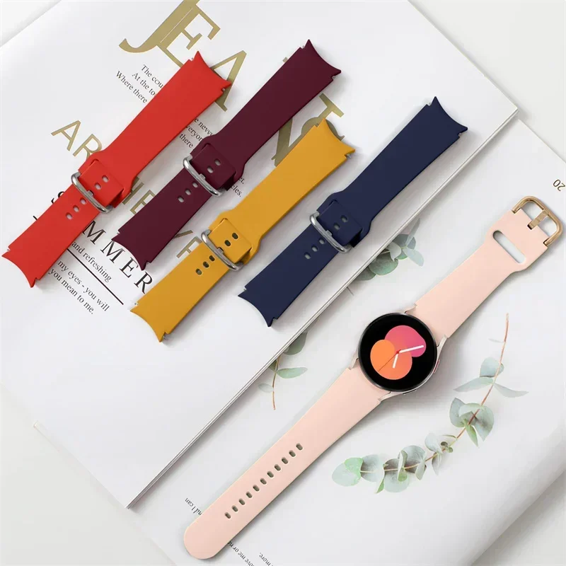 Paquete de 2 unidades de vidrio templado + funda + correa para Samsung Galaxy Watch 7 6 5 4 40mm 44mm cubierta protectora de pantalla de PC Galaxy Watch 6 7 5 Band - imagen 3