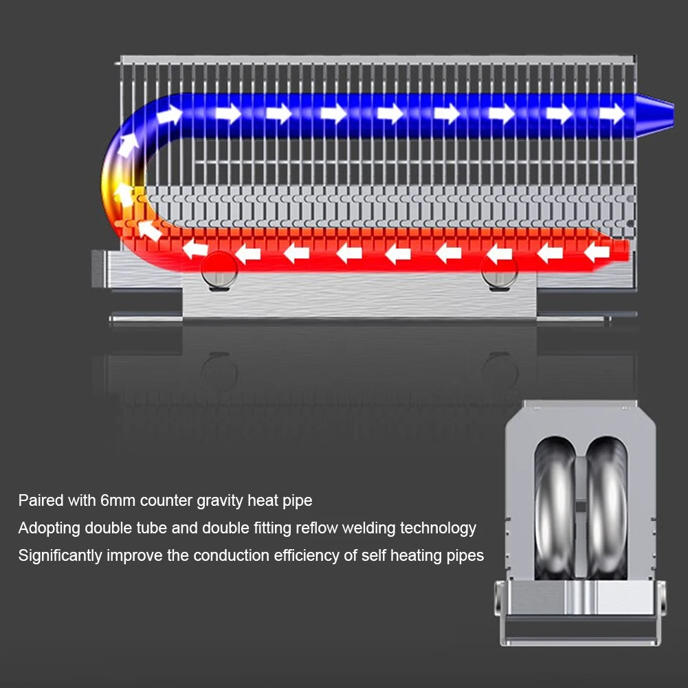 Radiador de unidad de estado sólido SSD-V2, disipador de calor de tubo de calor, junta de enfriador SSD M.2 con almohadilla de silicona térmica, 2280 M.2 - imagen 3
