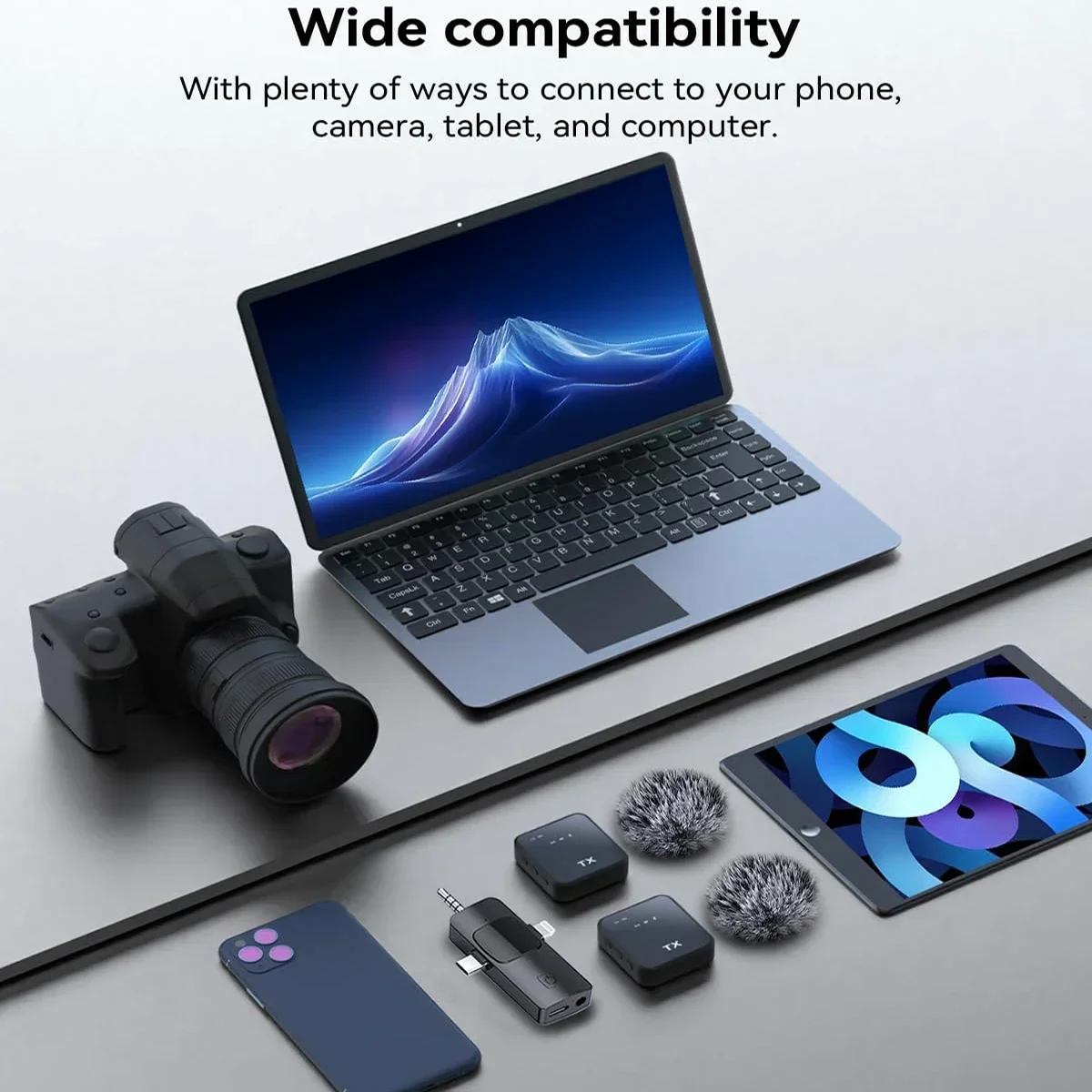 Micrófono de solapa inalámbrico es adecuado para iPhone, micrófonos Android, sonido de reverberación, grabación de vídeo, podcast, reducción de ruido - imagen 4