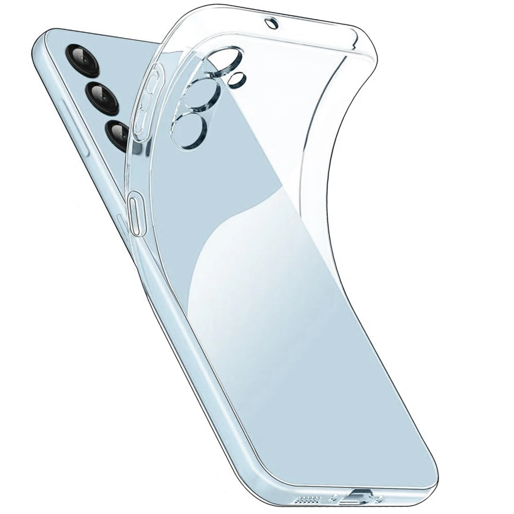 Funda blanda de silicona de lujo para Samsung Galaxy A16 A06 A56 A36 A26 A55 A35 A15 A54 A34 A14 5g, funda transparente ultrafina a prueba de golpes