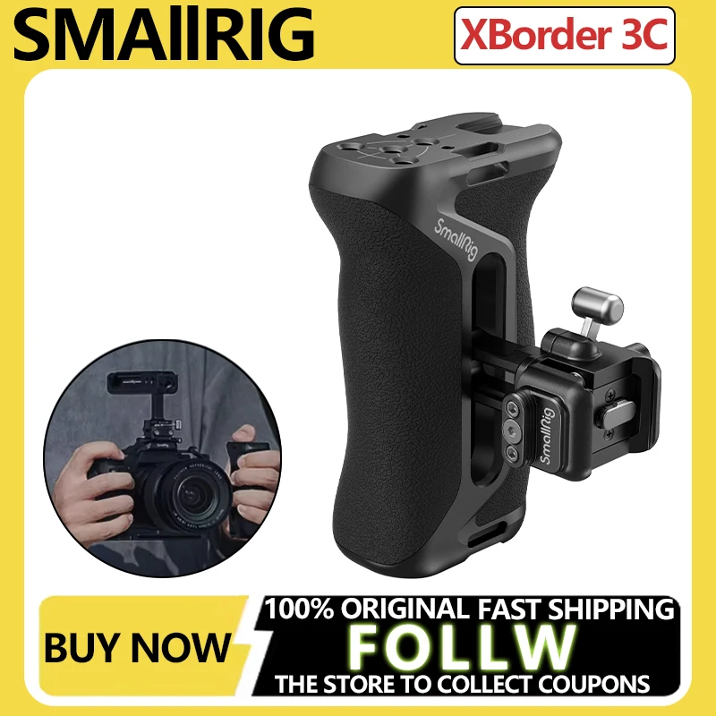 SmallRig 4015 mango lateral roscado mango de cámara DSLR aleación de aluminio acero inoxidable silicona mango lateral Universal piezas de cámara