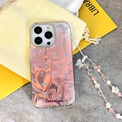 Funda OPPO Serie A Floral Rosa con Lazo y Cadena