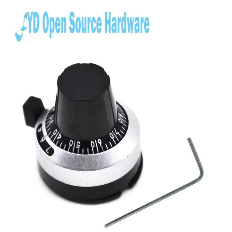Potenciómetro WXD3-13 3590S, 4mm, 6mm, 6,35mm, perilla de Dial preciso con bloqueo 3590, Kit de sombrero - imagen 2