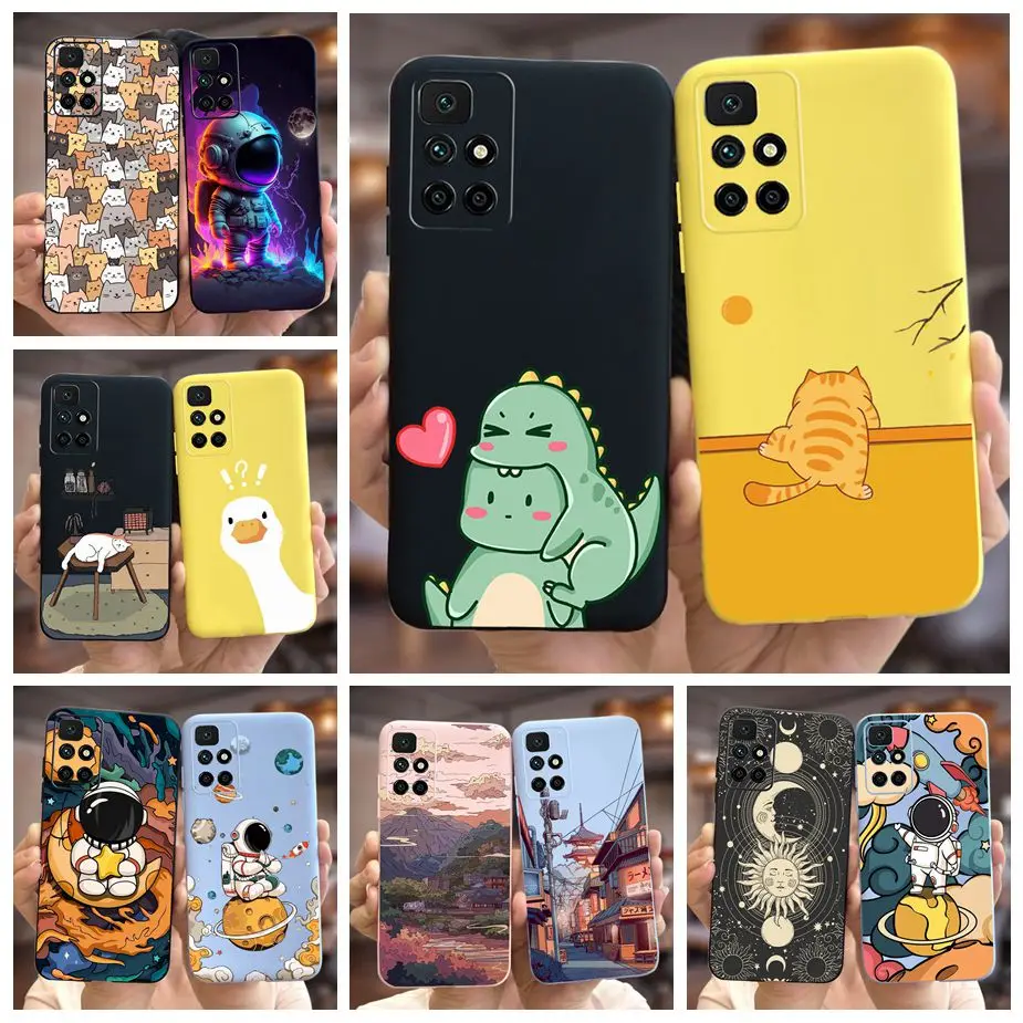Para Xiaomi Redmi 10 funda Redmi10 Prime Linda funda trasera de dibujos animados de moda funda de teléfono de silicona suave para Xiaomi Redmi 10 Prime Fundas