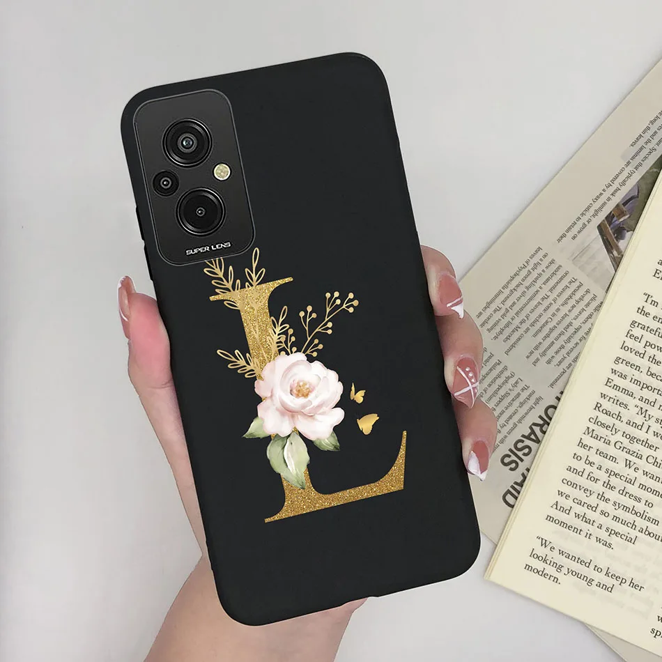 Fundas de teléfono para Xiaomi Redmi 11 Prime 4G, 26 letras, Funda de silicona mate para Redmi11Prime 11 Prime, Funda suave Capa - imagen 4