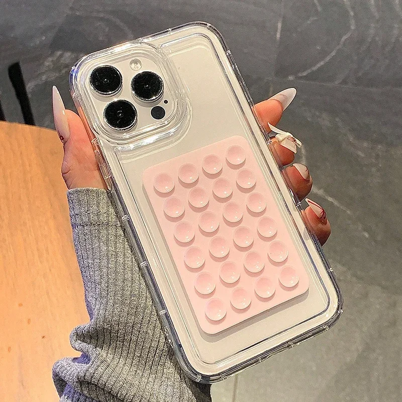 Funda de teléfono transparente con ventosa 3D para iPhone 17 16 Pro Max 16E 15 14 13 12 11 Pro Max XS X XR 7 8 Plus, funda suave a prueba de golpes - imagen 5