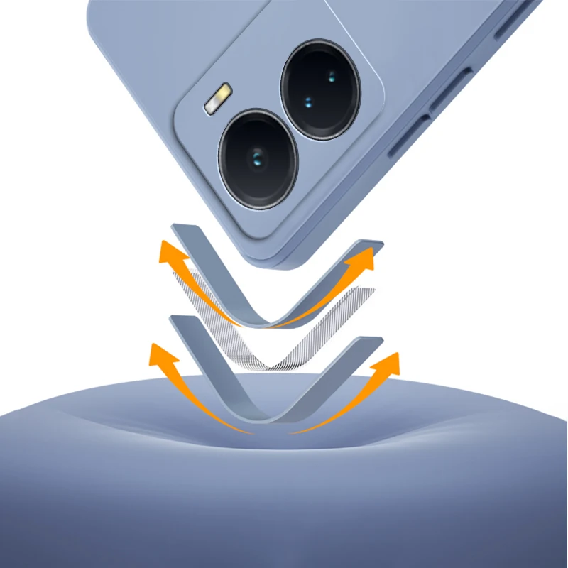 Funda de teléfono líquida cuadrada Original para VIVO iQOO Z6 Pro Z6x China 5G silicona suave 360 funda protectora trasera a prueba de golpes bolsa de armadura - imagen 3