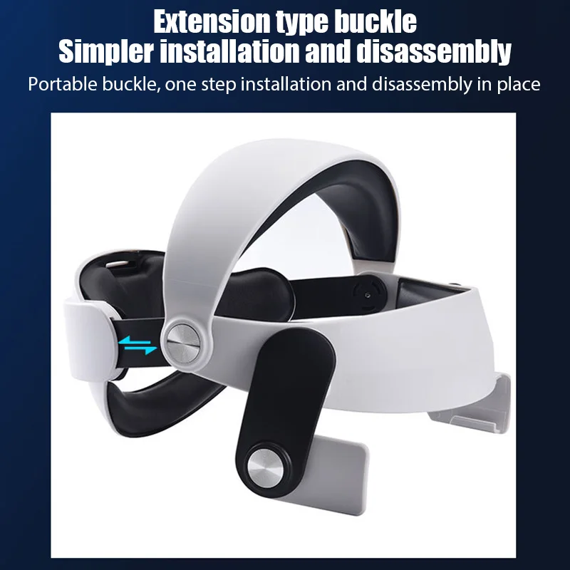 Correa para la cabeza ajustable para gafas Oculus Quest 2 VR, accesorios para la cabeza ajustables, cómodos y reemplazables - imagen 2