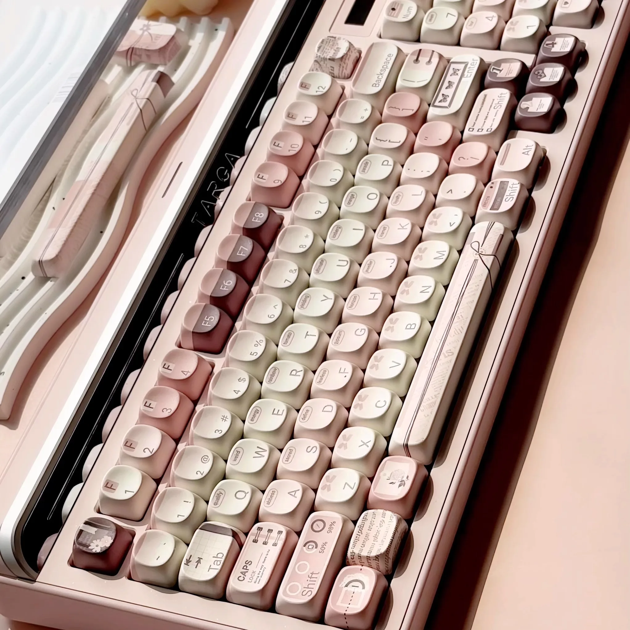 Juego de teclas con tema de manual de princesa, sublimación PBT, SOA, perfil de cereza, tapas de teclado, accesorios personalizados - imagen 2