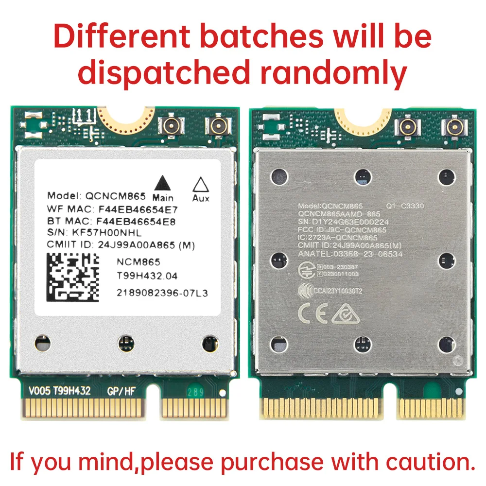 Fenvi Wifi 7 QCNCM865 M.2 Tarjeta de red Bluetooth 5,3 hasta 5,8 Gbps Mejor que Wifi 6E Wlan Adaptador inalámbrico solo para Win 11Wu - imagen 2