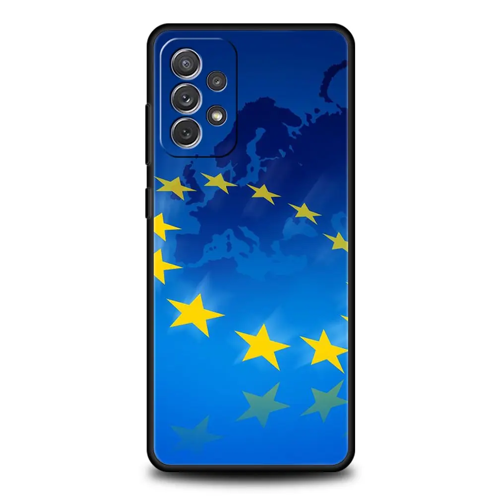 Funda de teléfono con bandera de la UE para Samsung A51 A71 A21S A17 A11 A15 A25 A31 A41 A23 A33 A53 A73 A07 A03S A05S A13 A35 A55 5G - imagen 4