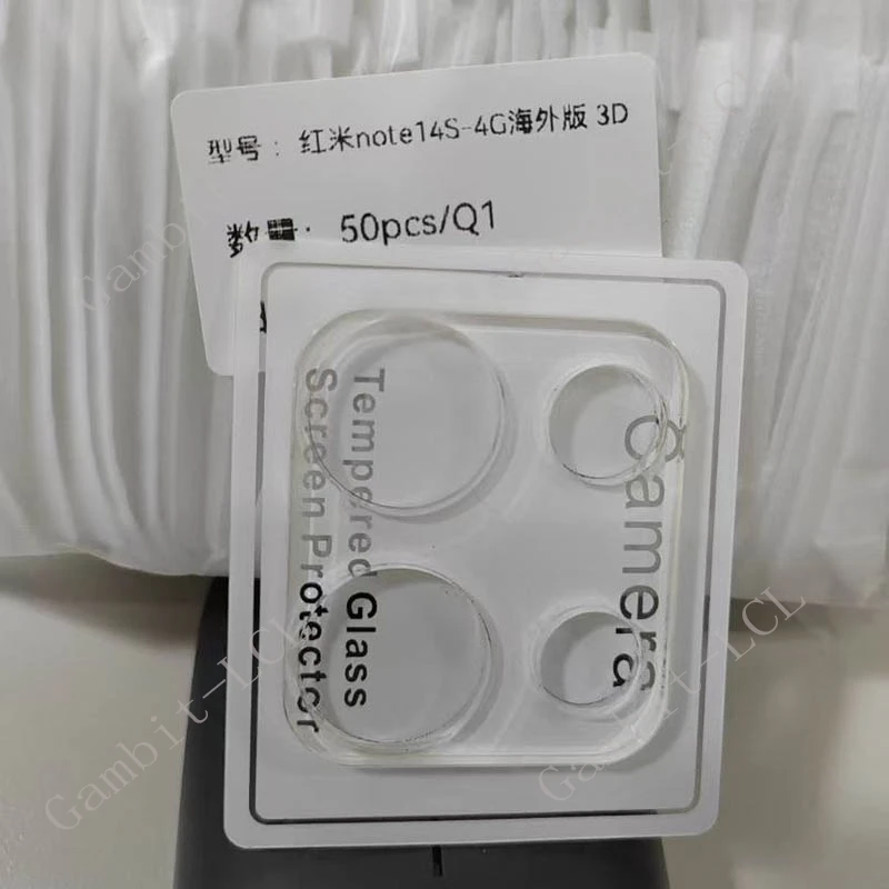 Lente de cámara integral 3D para Xiaomi Redmi Note 14S 6,67 "vidrio templado en RedmiNote14S Note14S película protectora de pantalla trasera