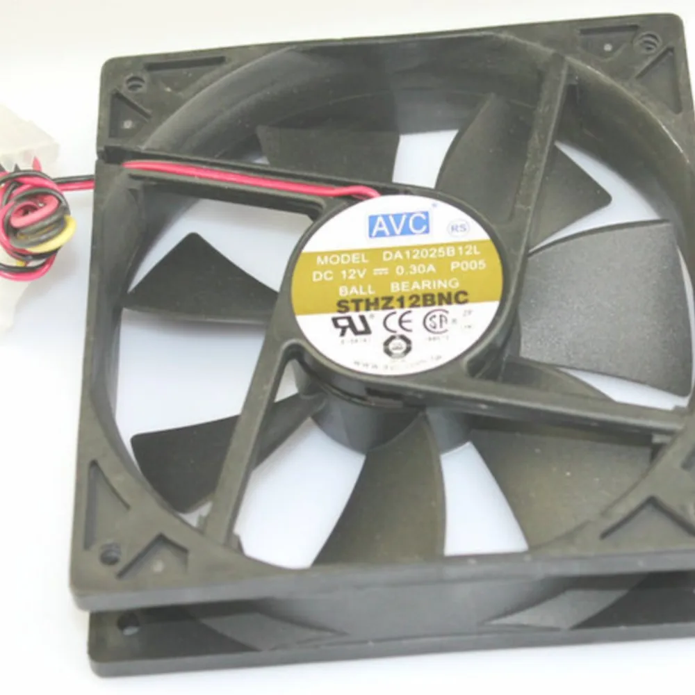 Ventilador PWM de 120mm y 12cm para AVC DA12025B12L 120mm 12V 0.3A ventilador de refrigeración de caja de PC PWM de 4 pines 120X120X25mm - imagen 5