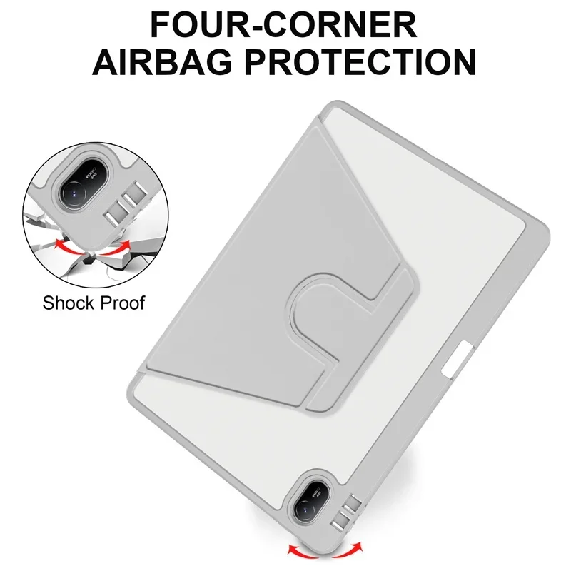 Funda acrílica giratoria para tableta Huawei Honor Pad X8, carcasa dura con soporte trasero, 360 grados, T10, T10s, T, 10s - imagen 5