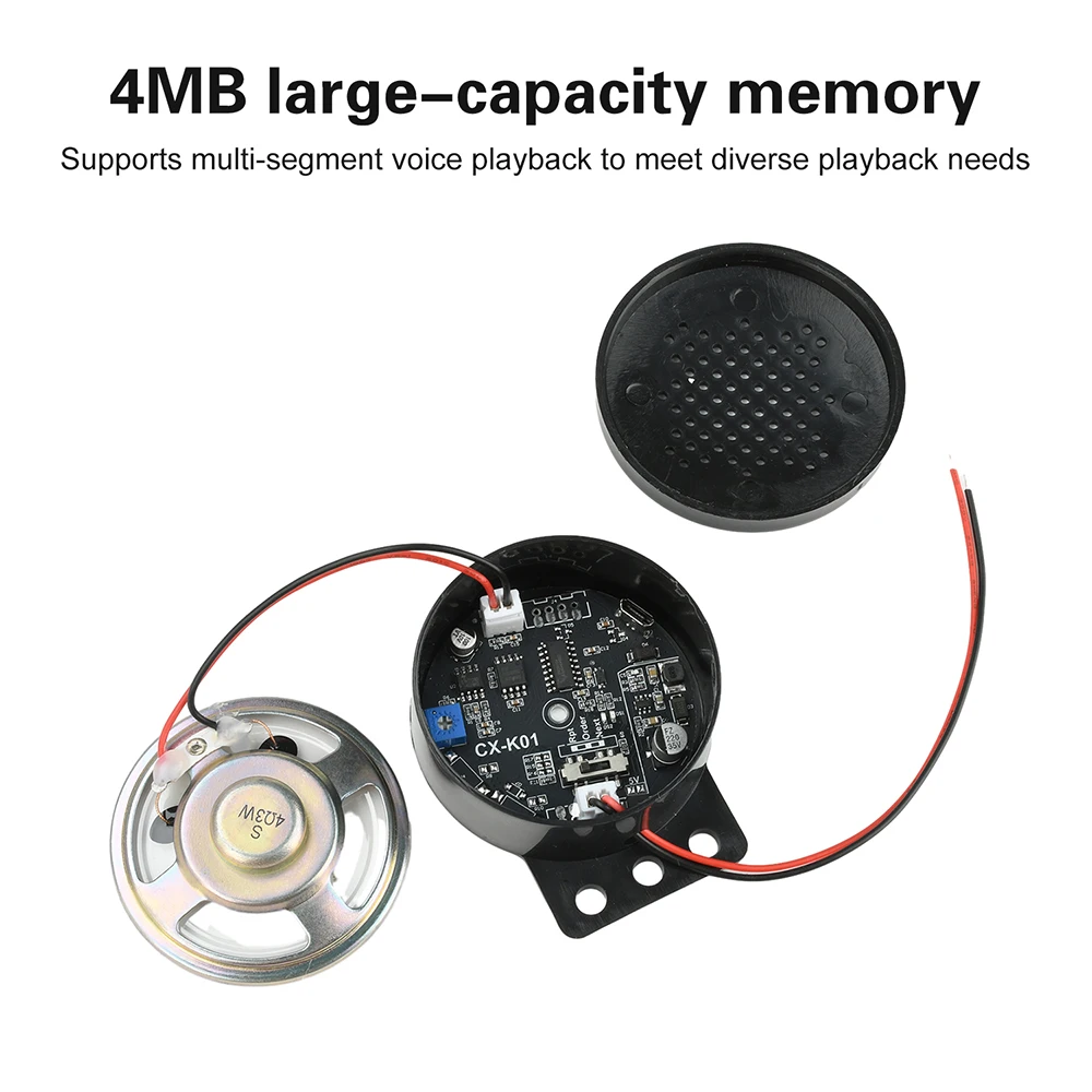 Reproductor de MP3 con instrucción de voz, módulo de Audio de 4M, reproducción de voz personalizada, bloqueo de Control de acceso personalizado, dispositivo de instrucción de voz de seguridad pública - imagen 2