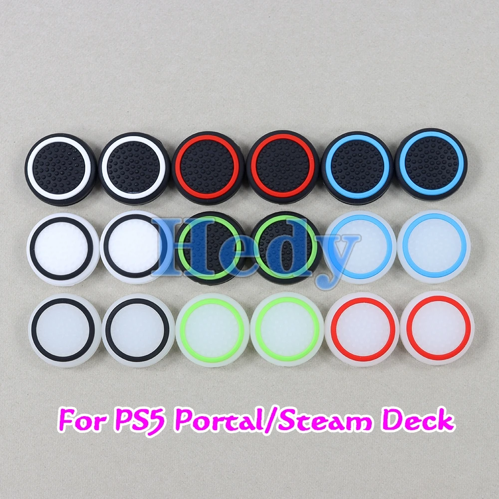 Tapa de agarre de pulgar luminosa para Portal PS5, Joystick analógico suave de silicona para PlayStation Portal para cubierta de vapor, 2 uds. - imagen 2