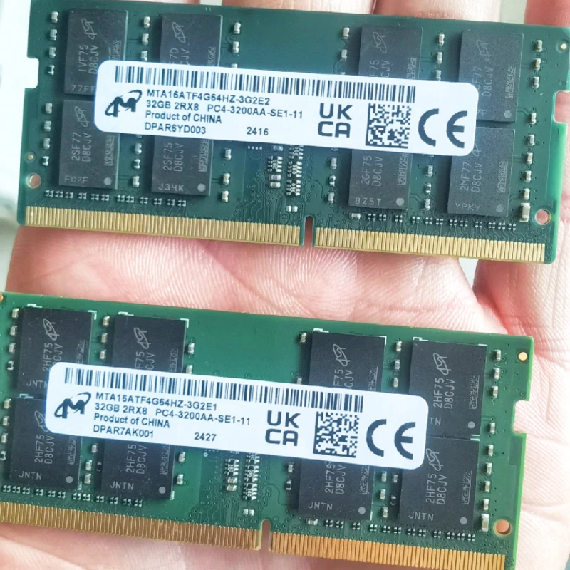 Micron RAMS DDR4 32GB 3200MHz Memoria para portátil DDR4 32GB 2RX8 PC4-3200AA-SE1-11 SODIMM 1.2V - imagen 3