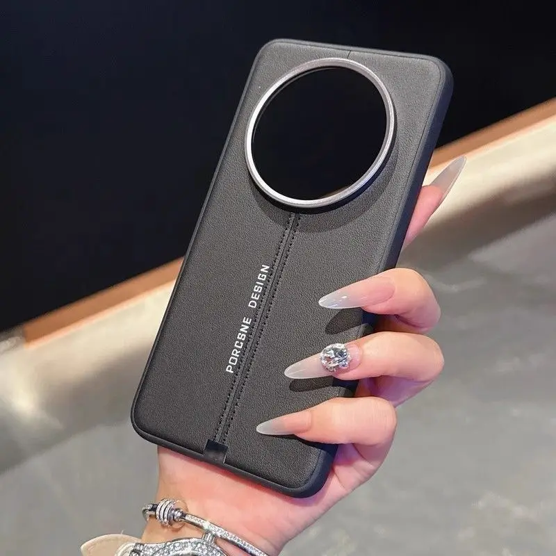 Para Huawei Honor Magic 7 Pro funda de lujo de cuero PU magnético carga inalámbrica funda protectora trasera para Magci 7 Lite 7Pro Shell - imagen 2