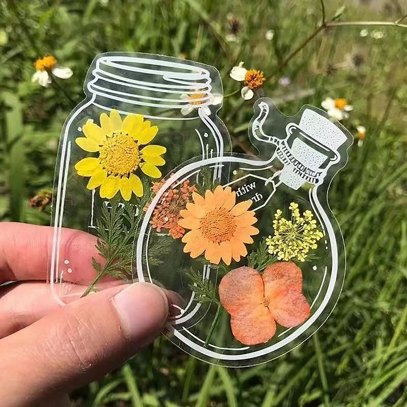 20pcs Bookmarks Kids Creative DIY Transparent Bookmarks For Dried Flowers Plant Samples Bookmarks Personalized Glassware Drie - imagen 4