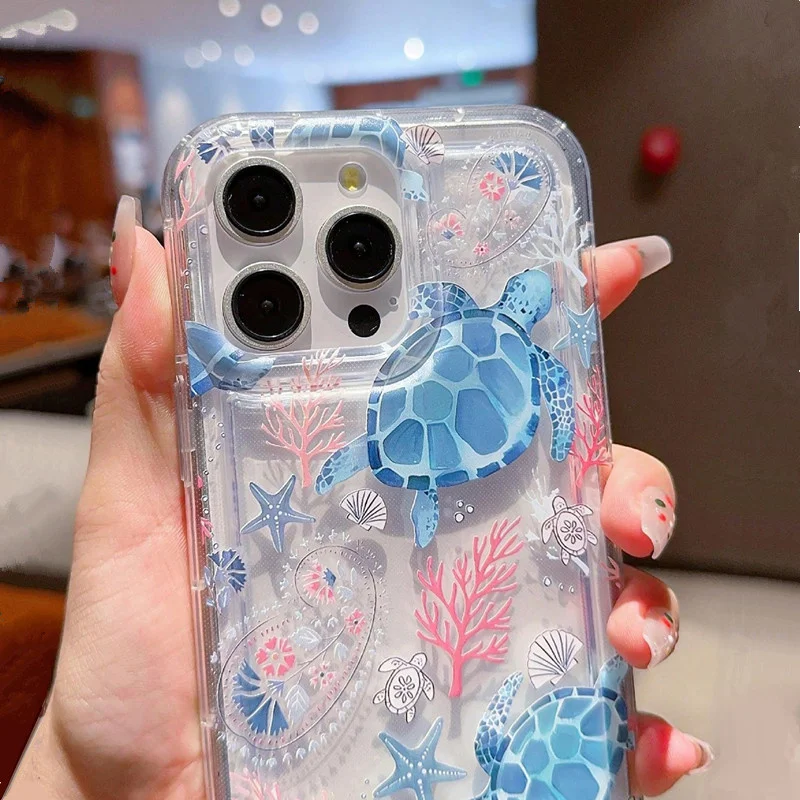 Funda de teléfono con diseño de tortuga oceánica para Oppo Realme C55 C53 C35 C33 C30 10 9 9i 8 Narzo 50 Pro Plus 4G 5G, funda trasera transparente - imagen 4