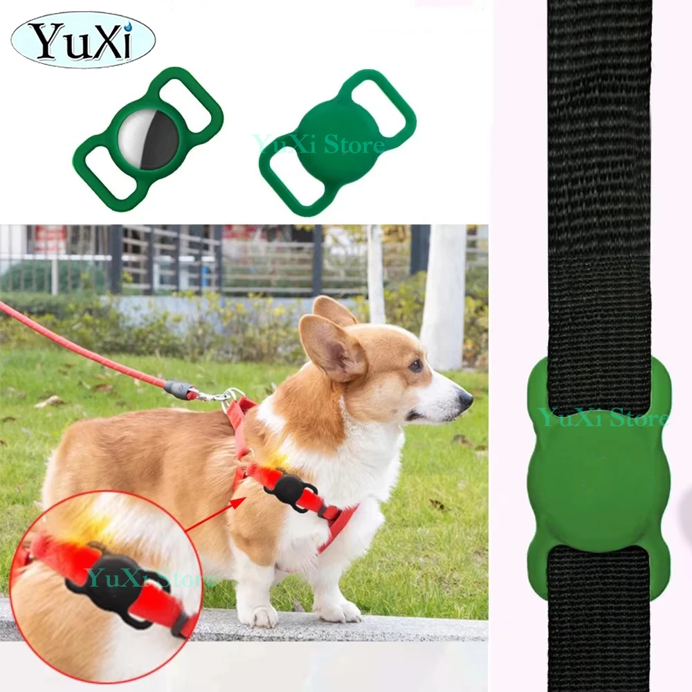 Funda de silicona con soporte para rastreador de llaves y Collar antipérdida para perros y gatos, funda protectora suave con cordón de mano para teléfono, 1 ud. - imagen 4