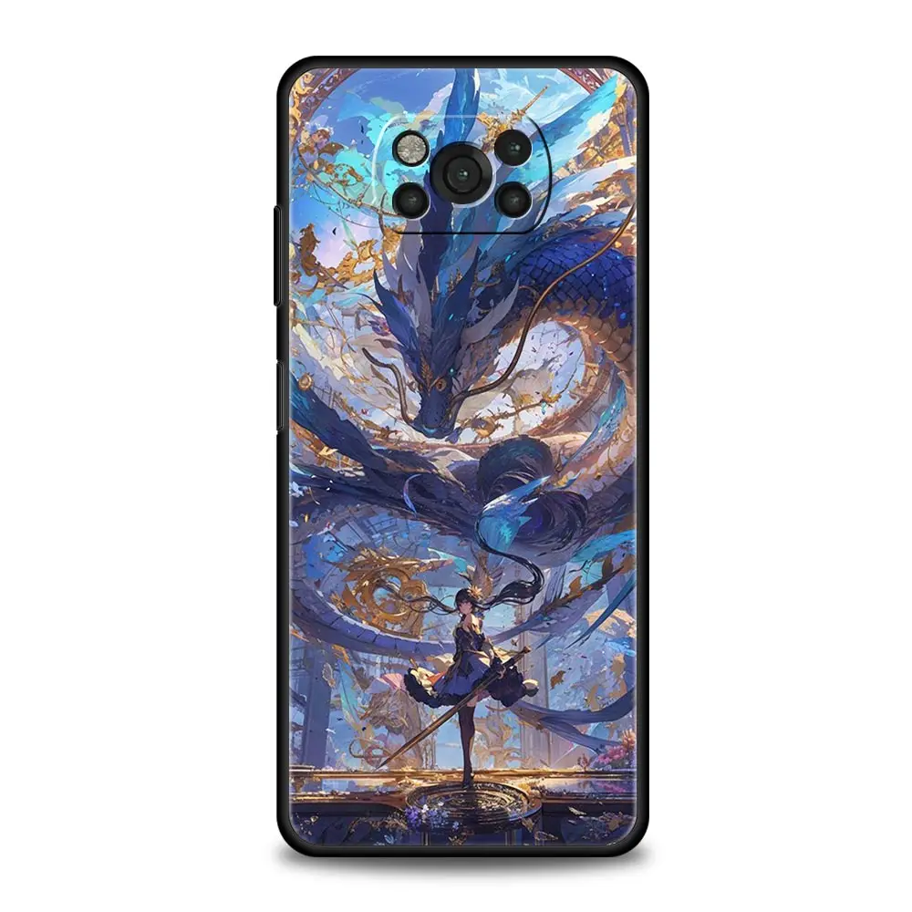 Funda de teléfono Genshin impact dragon Zhongli, para Xiaomi Poco X6, X5 Pro, X4, X3, NFC, F5 Pro, F4, F3, GT, M5, M4 Pro, 5G, M3 - imagen 2