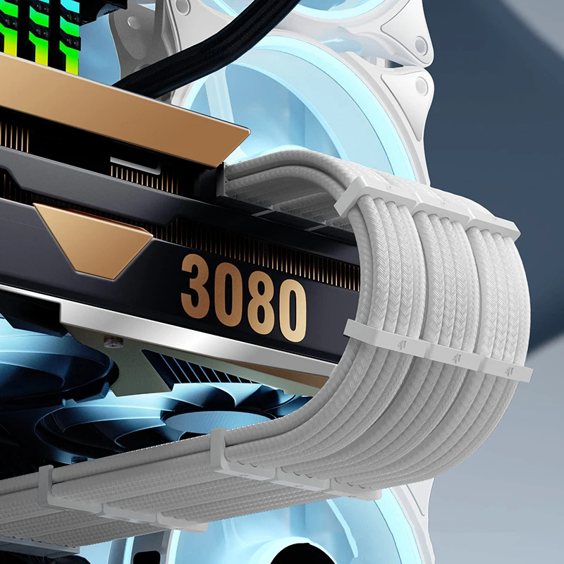 Cable de extensión PSU para CPU GPU, placa base ATX EPS PCI-E, 35cm, 24 Pines, 4 + 4 pines, 6 + 2 pines - imagen 4