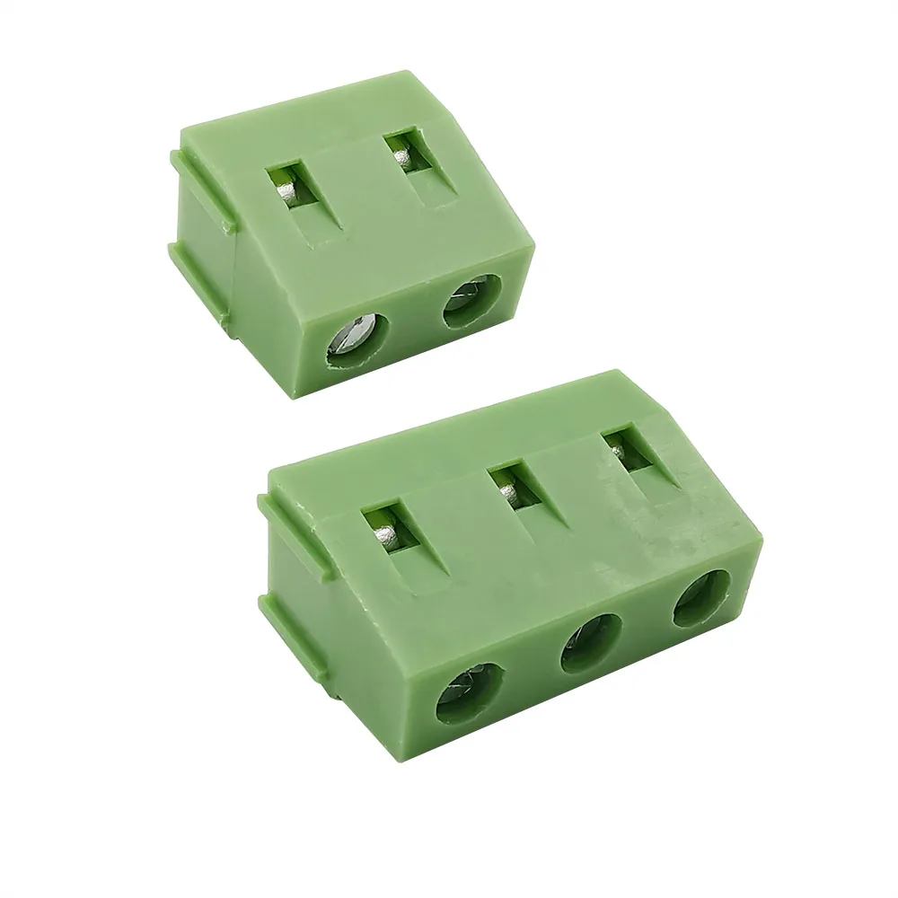 20 piezas-Bloque de terminales de tornillo PCB, Conector recto enchufable, empalmable, 7,5 V, 10A, verde, 3 P, 2/3mm, paso, 300 pines - imagen 2