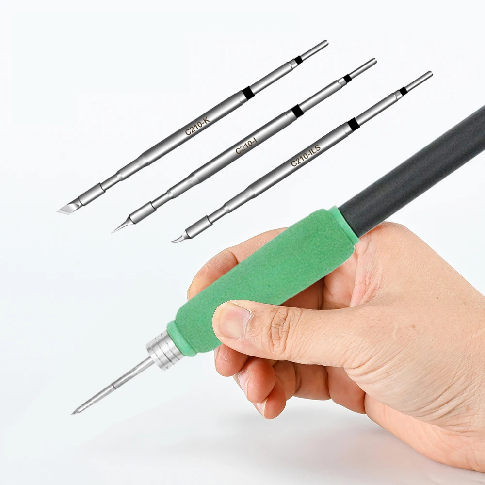 Puntas de soldadura OEM JBC C210, cabezal de hierro para puntas JBC, mango T210 JBC CD-2SD/2SHE Sugon T26 T26D T3602, estación de soldadura - imagen 2