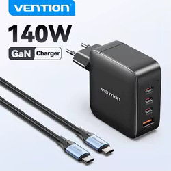 Vention Cargador GaN USB-C de 140 W para portátil y móvil