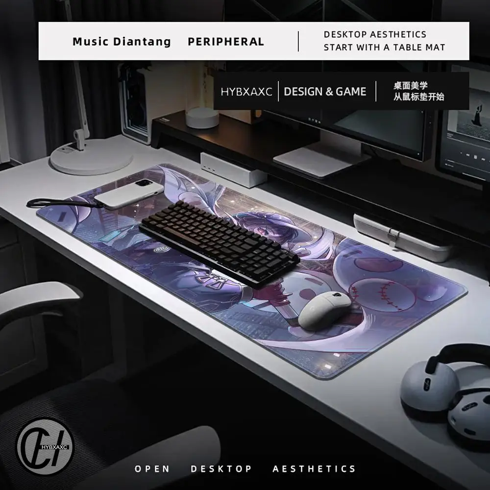 Alfombrilla de ratón Hu Tao Genshin Impact, alfombrilla de ratón personalizada con dibujos animados de Anime para juegos, alfombrillas para teclado y ratón, accesorios para dormitorio de niñas - imagen 4