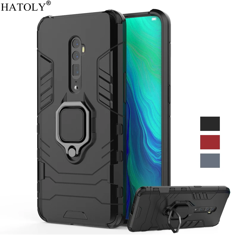 Funda Oppo Reno 10x zoom, funda protectora a prueba de golpes, soporte magnético para anillo de dedo, funda de parachoques para teléfono para Oppo Reno 10x zoom - imagen 2