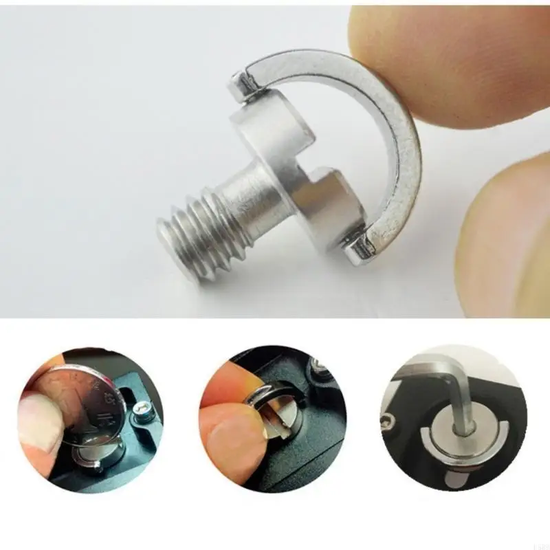 Paquete D5BB 2 anillos acero inoxidable Tornillos trípode para cámaras y trípodes DSLR - imagen 4