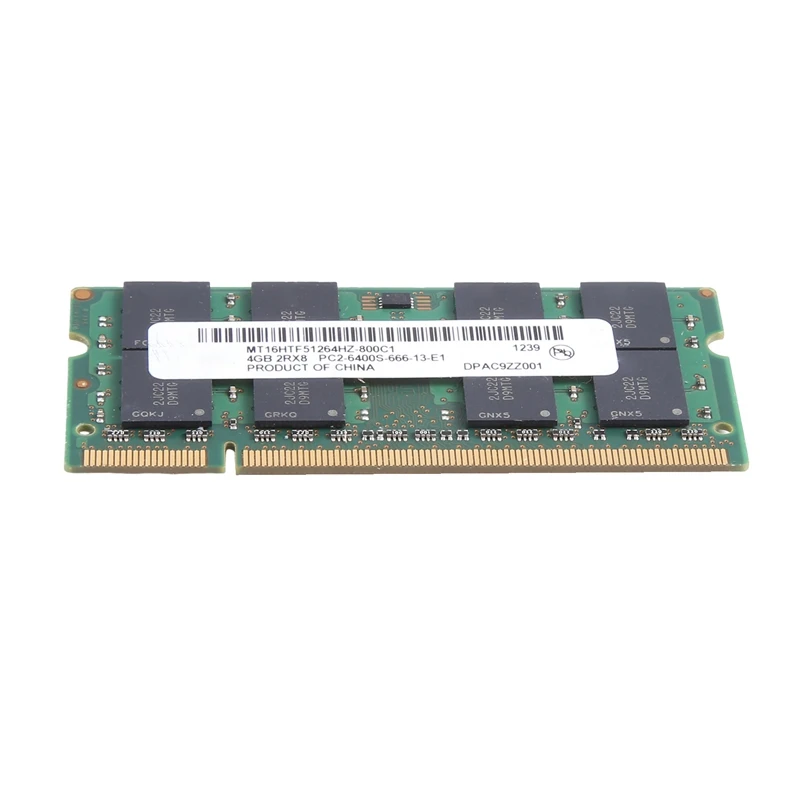 Memoria RAM para ordenador portátil, dispositivo para MT DDR2, 4GB, 800Mhz, PC2, 6400S, 16 Chips, 2RX8, 1,8 V, 200 Pines, SODIMM, fácil de instalar - imagen 3