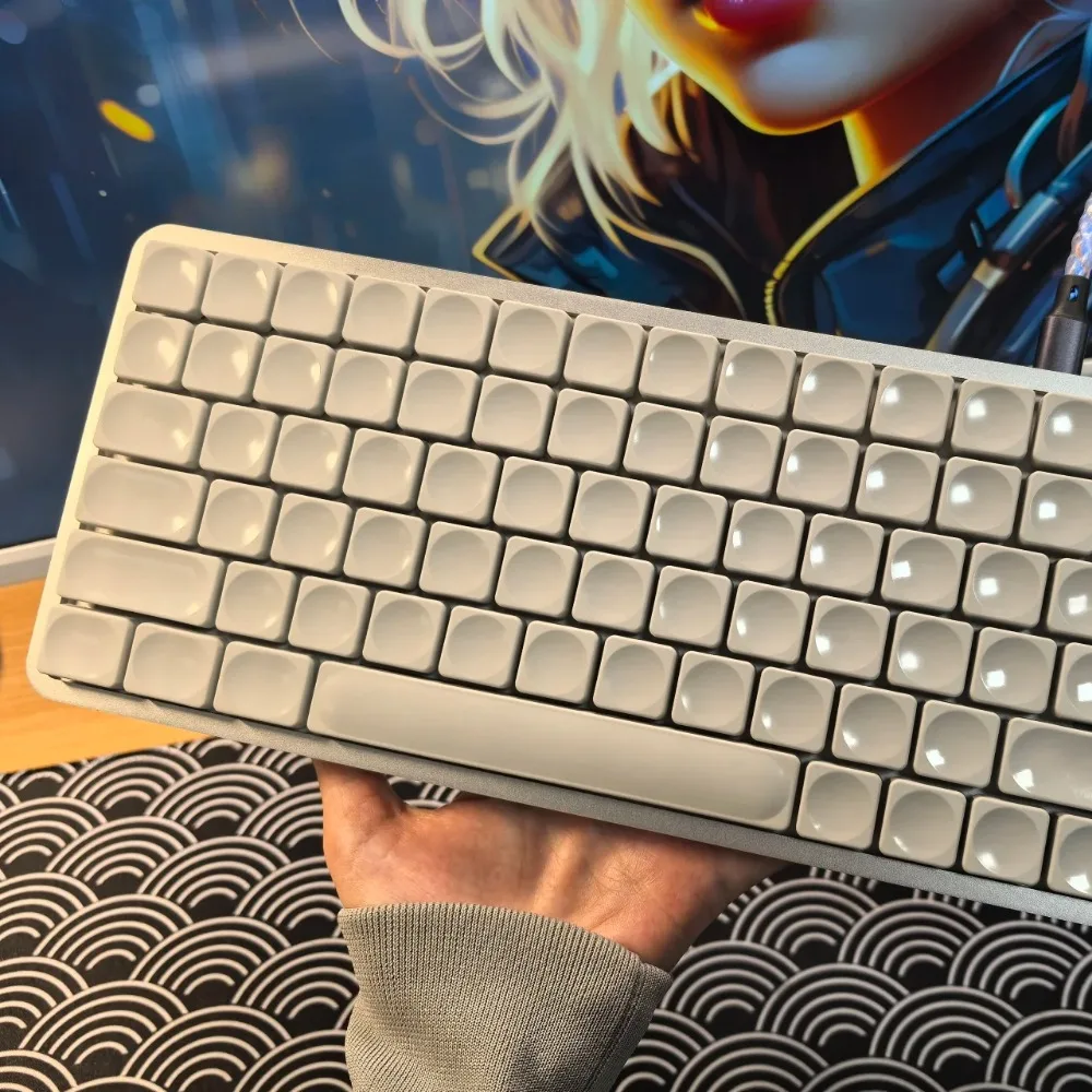 Juego de teclas blancas de perfil bajo PBT, tapa de teclado de estilo Simple personalizada, teclas originales para juegos para teclado mecánico Cherry Kailh - imagen 4