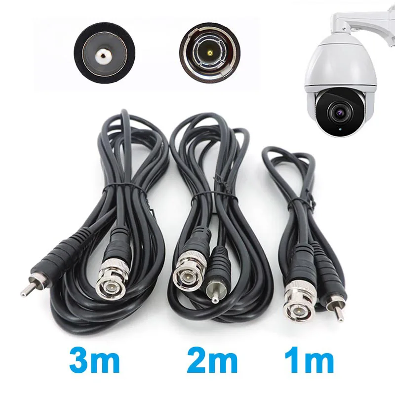 Adaptador de conector de Cable Coaxial para sistema de cámara CCTV, accesorios de cámara, q1, 1m, 2m, 3M - imagen 3