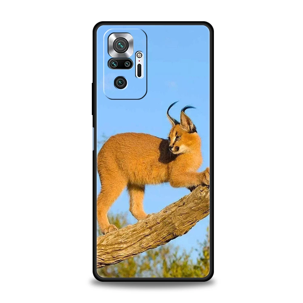Funda de teléfono African Lynx Caracal Cat para Xiaomi Redmi Note 14 5G 13 12 10 11 Pro Plus 4G 14C 13C 12C 10C 9C funda suave de TPU - imagen 5