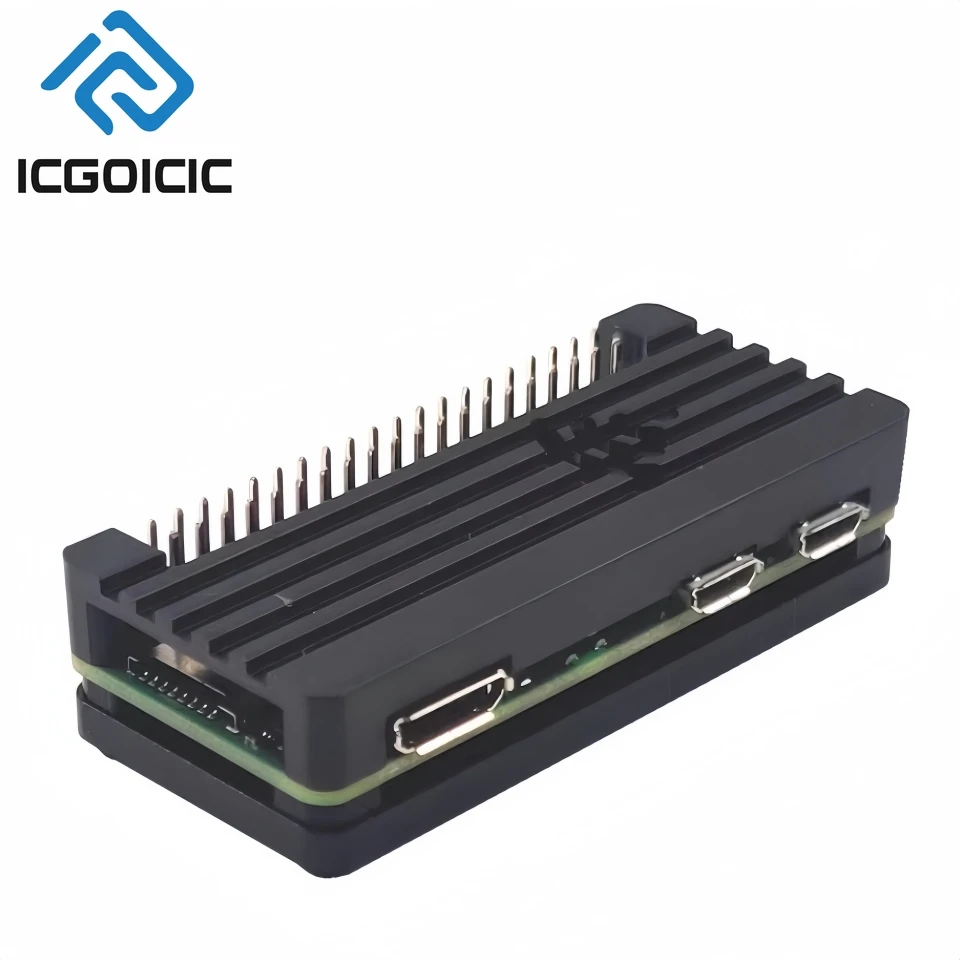 Kit de caja de disipador térmico de aluminio Raspberry Pi Zero 2W, Universal Raspberry Pi0 W |   2 W |   Zero - Carcasa de enfriamiento pasivo con cabezal GPIO - imagen 4