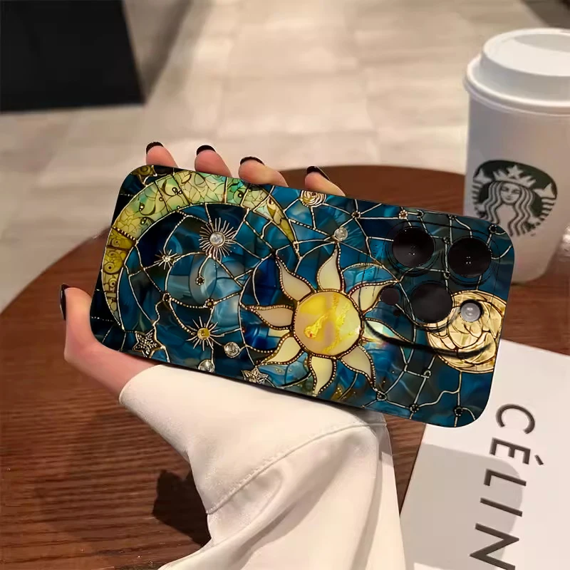 Funda de teléfono con estampado estético de sol y luna para Xiaomi 15T 14T Pro 5G 13T12T Mi 14 11 Lite, funda de silicona suave a prueba de golpes - imagen 4