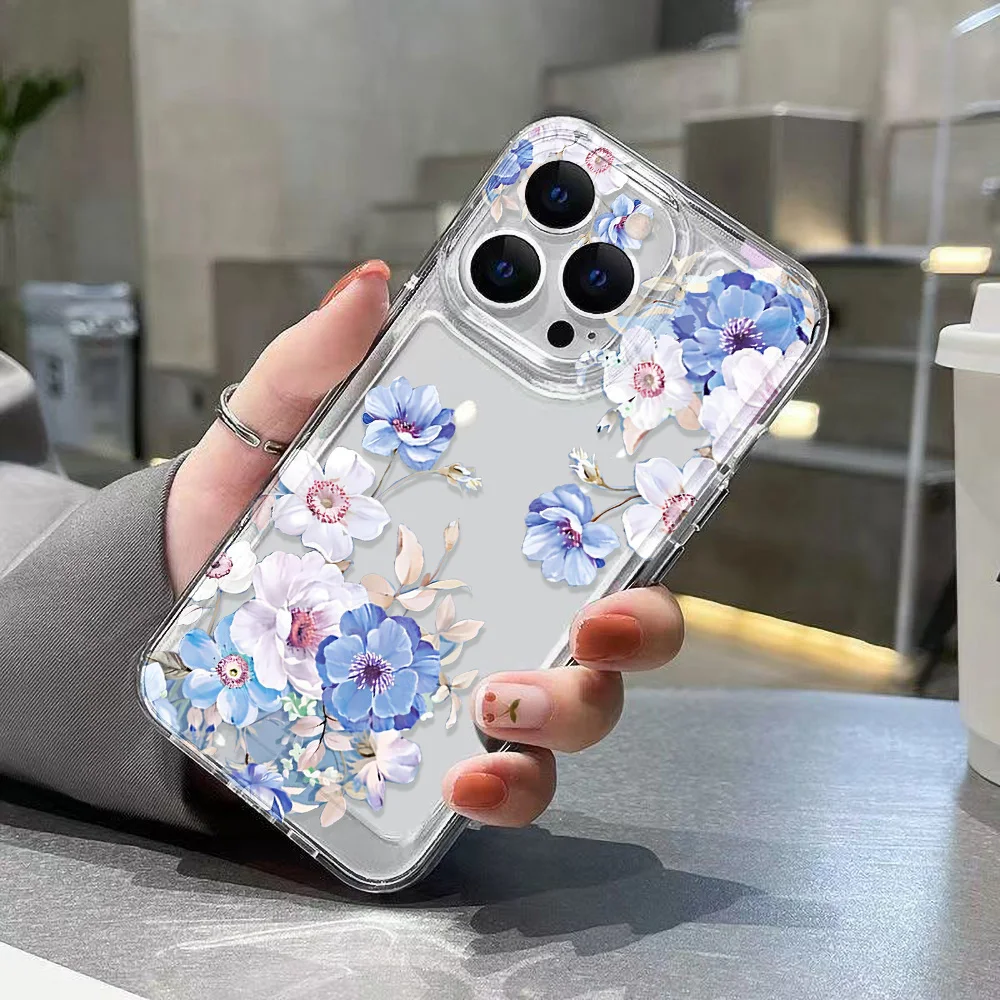 Funda de teléfono con flores para Samsung Galaxy A56 5G A36 A26 A16 A55 A15 A35 A34 A33 A54 A53 A52s A25 A14 A13 A06 A05s A05 funda suave de TPU - imagen 3