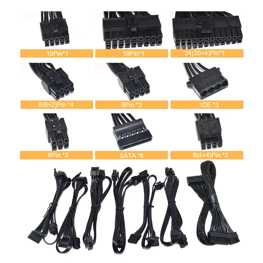 JULONGFENGBAO Fuente de Alimentación ATX Modular RGB 80Plus Gold - imagen 4