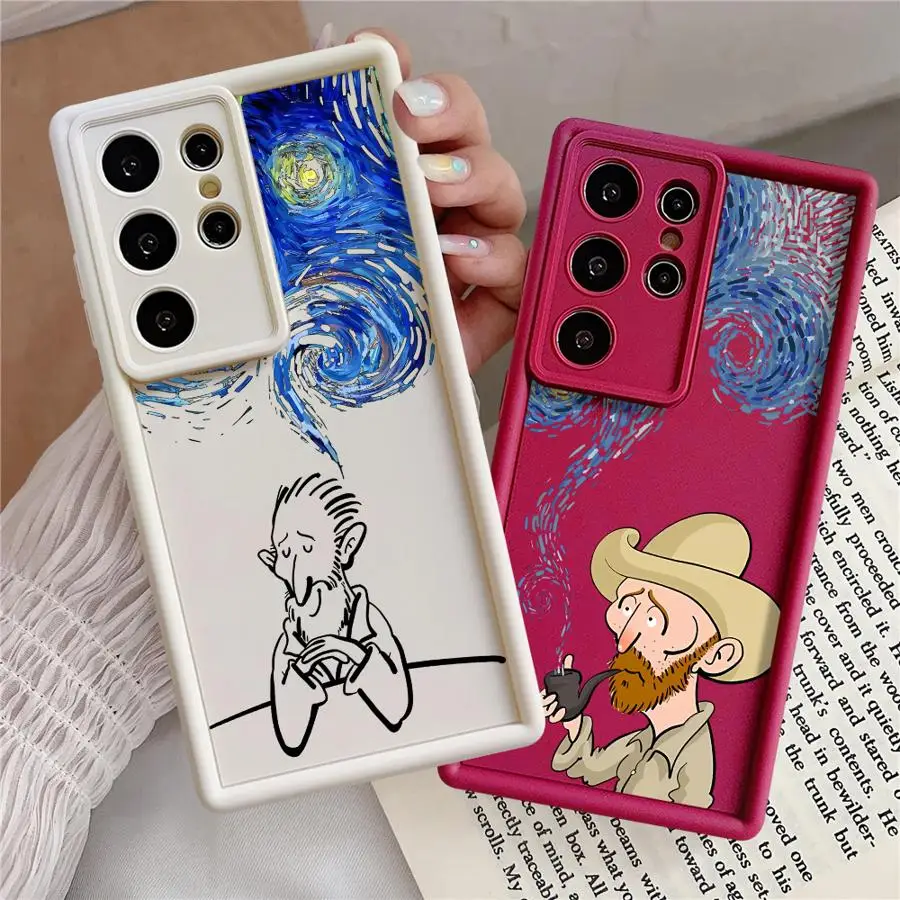 Funda para Samsung Galaxy S21 S20 S25 Ultra S22 S24 FE Note 20 Ultra S24 S23 S25 S23 Plus TPU suave Van Gogh moda - imagen 3