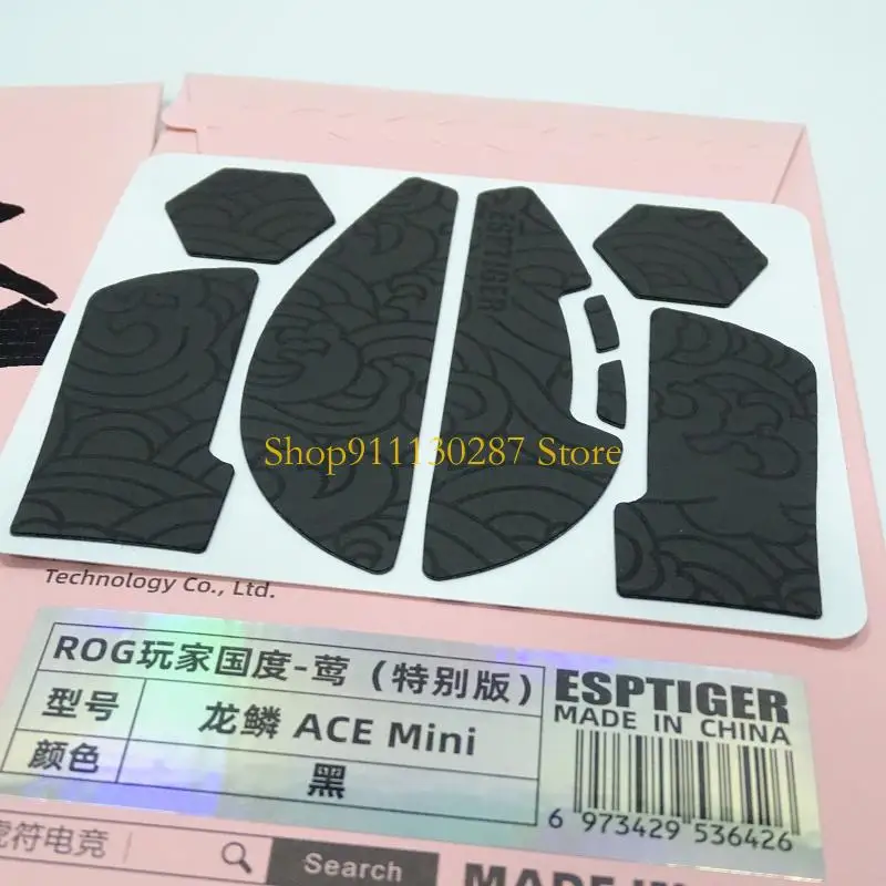 J1HC ESPTIGERS Pegatizas laterales del ratón Húmedo almohadilla agarre lateral para Rog Harpe Mini Mouse - imagen 4