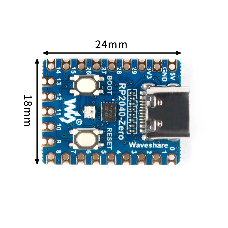 Microcontrolador Raspberry Pi Compatible con RP2040-Zero, módulo de placa de desarrollo PICO, procesador Dual Core Cortex M0, memoria Flash de 2MB - imagen 4