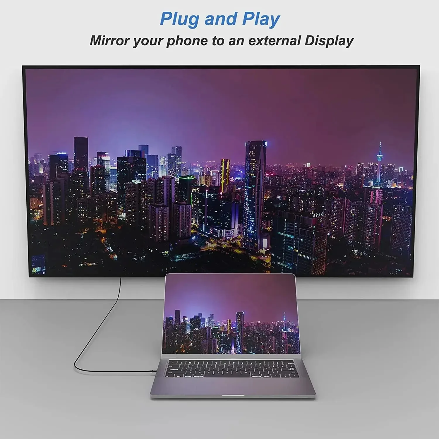 Cable USB C a DVI de 1080P macho a macho tipo C a 24 + 24 + 5 convertidor DVI para Thunderbolt MacBook Pro proyector Monitor TV S8 S9 ﻿ - imagen 2