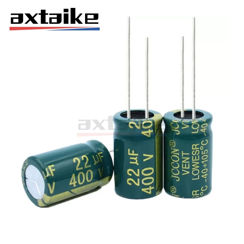 10/50 Uds 22UF 25V 50V 250V 400V 450V 5*11/10*17/13*20MM condensador electrolítico de aluminio de baja ESR de alta frecuencia DIP