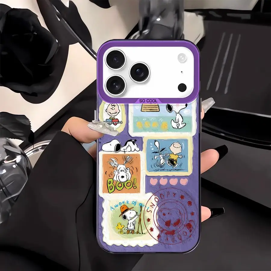 Funda para iPhone 17Air XS 16e 13 14 16 17 Pro Max 15 Plus 12 11 XR Funda trasera para teléfono Linda S-S-noopyS Dibujos animados - imagen 2