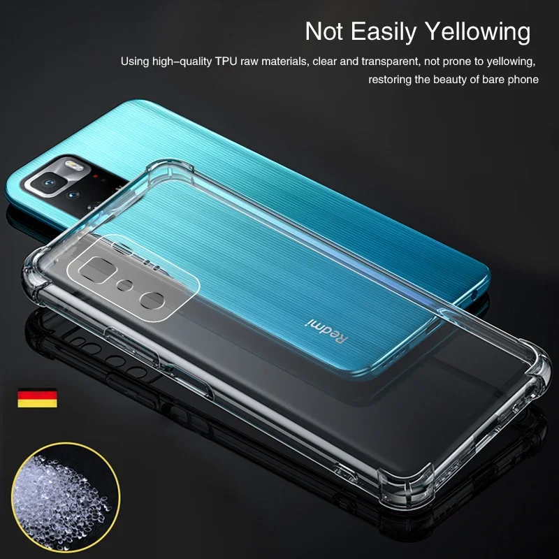 Fundas de Airbag transparentes originales para Xiaomi POCO X3 Pro NFC GT POCOX3 X3Pro X3GT 5G bolsa de aire de borde suave Fundas de teléfono impermeables - imagen 4