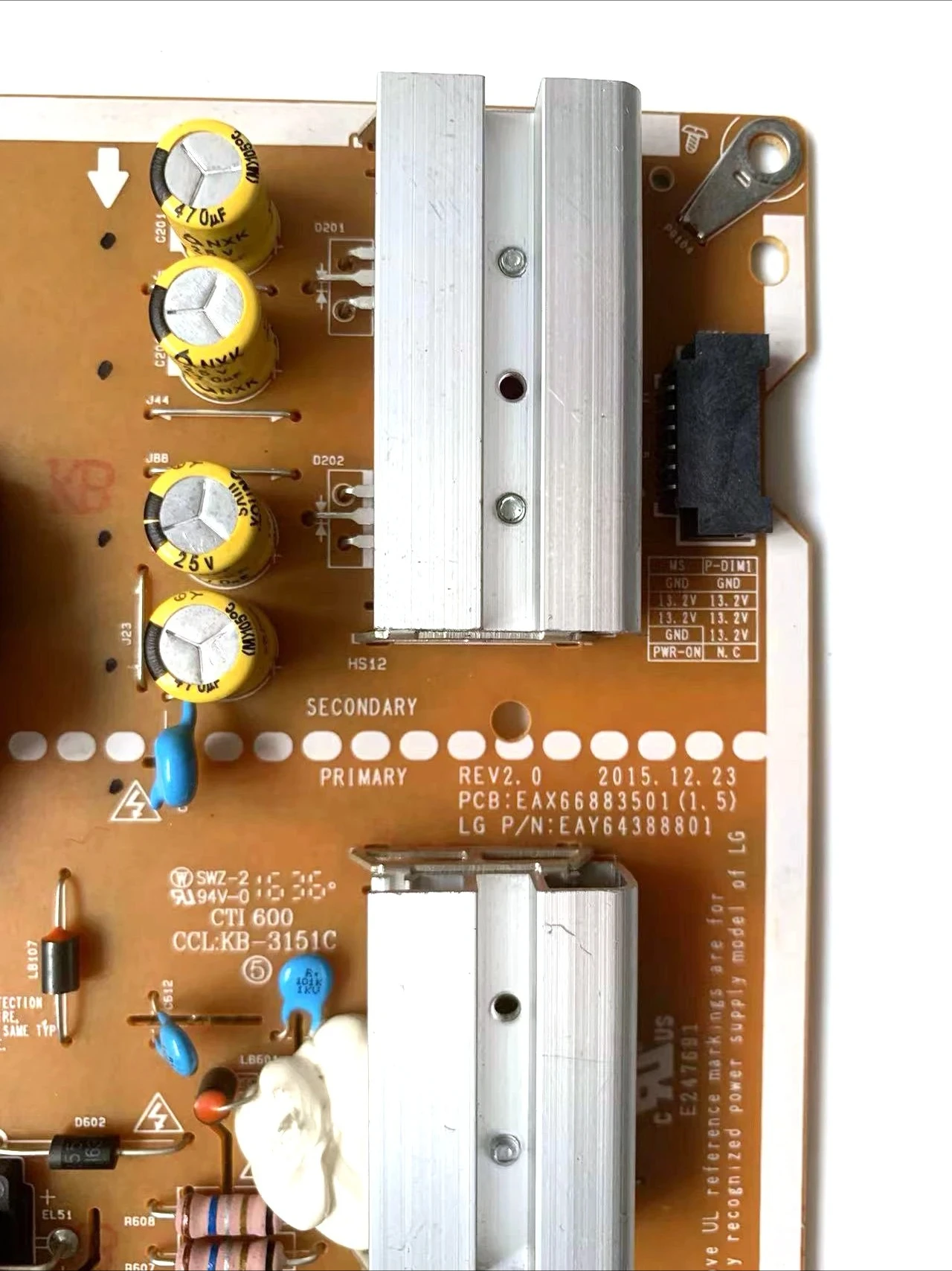 Placa de fuente de alimentación EAX66883501 (1,5) EAY64388801, Original y genuina, para TV 43UH6030-UD 43UH6100-UH 43UH610A-UJ - imagen 3