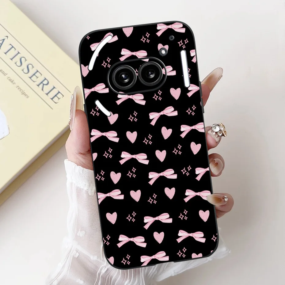 Hermosa funda de teléfono con pintura Floral para nada telefónico (2a) más funda suave de silicona negra para nada teléfono 2 parachoques Phone2a - imagen 5
